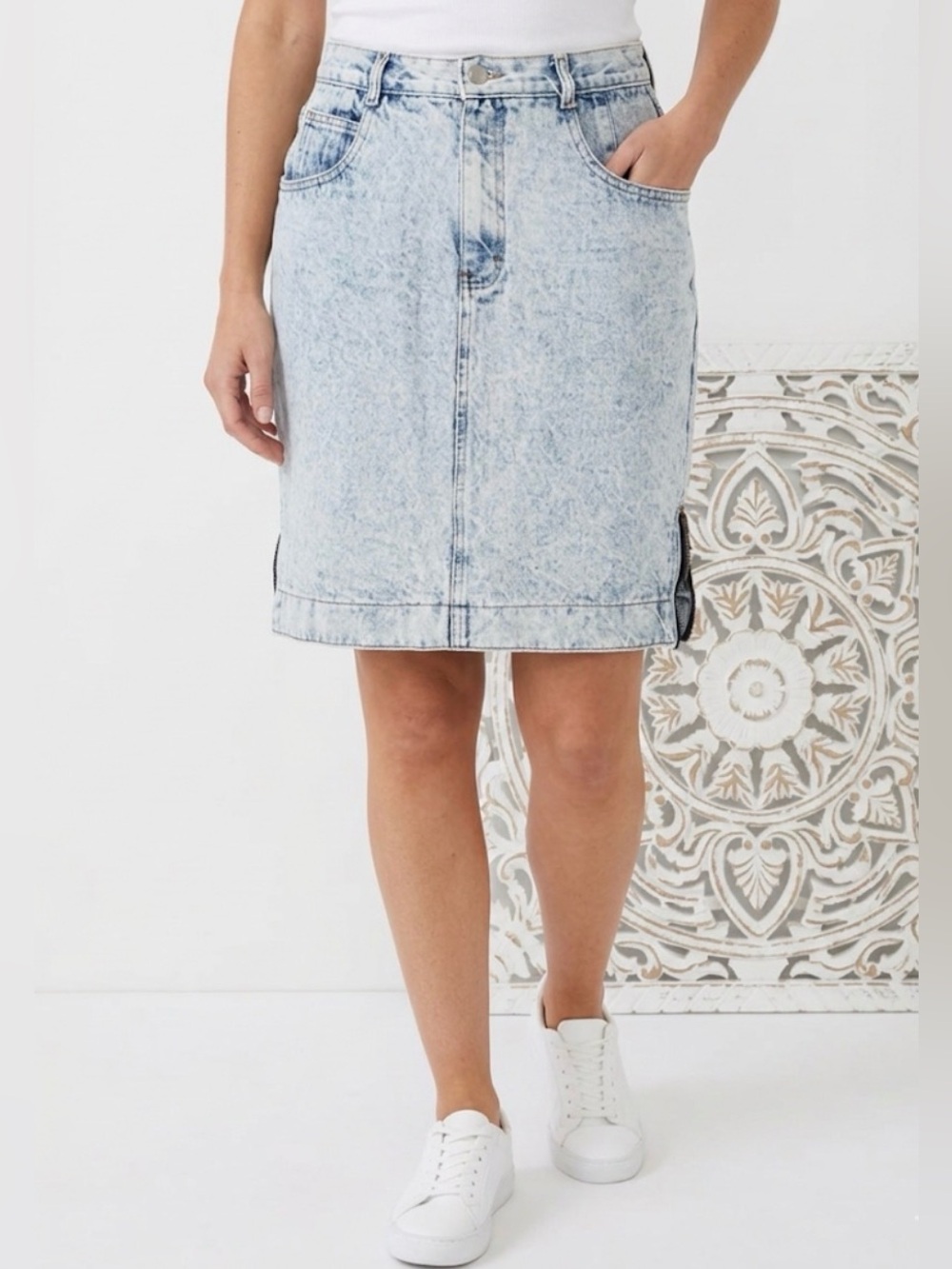 ❤️Vintage 80’s Jordache Acid-Wash Denim Skirt